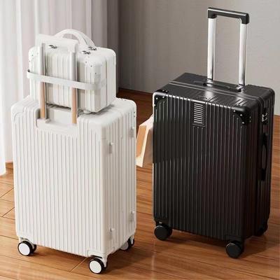 Women's Retro Large Capacity Travel Suitcase with Password Lock - Durable Trolley Case for Students