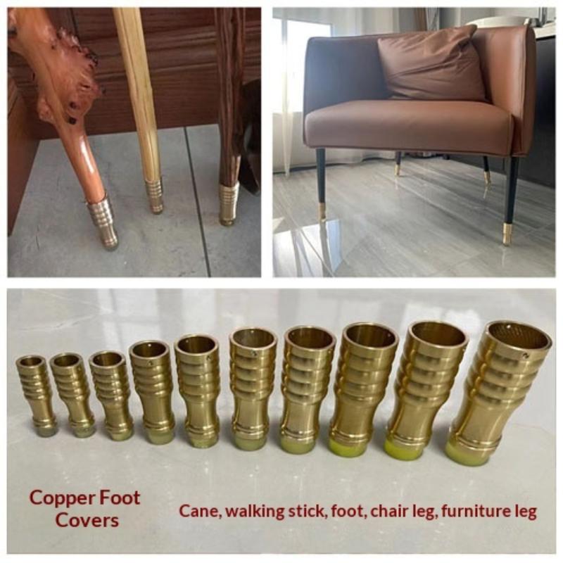 10Mm-34Mm Brass Rubber Household Accessory High Quality Durable Practical Cane Crutch Tip With Anti-Skid Pad For Hiking Pole