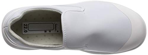 Simon SC117 Work Shoes, Safety Sneakers, Slip-Resistant, Antibacterial, and Antifungal, Lightweight, White, Size 26.5 cm, 3E