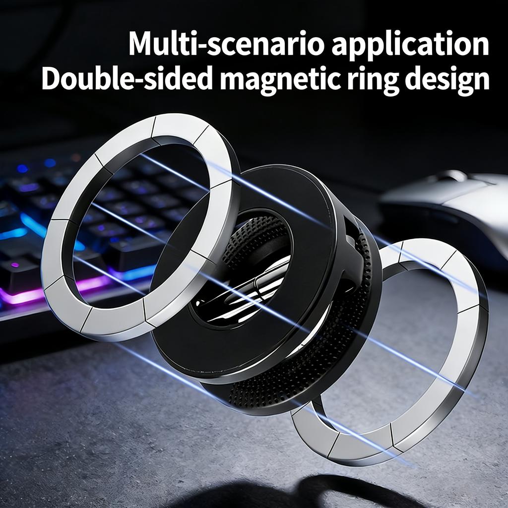 2027 K008 Double-Sided Magnetic Foldable Phone Holder – N52 Magnet 360° Rotatable, Dual Grip for Metal ABS Material