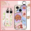 Waterproof Kickstand Phone Case For Tecno POP9 4G/Spark GO 1/KL4 Ring Silicone Wrist Strap Soft case Cute Phone Holder