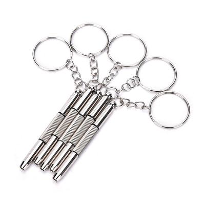 5Pcs Mini 3In1 Eyeglass Screwdriver Sunglass Watch Repair Kit Tool With Keychain,