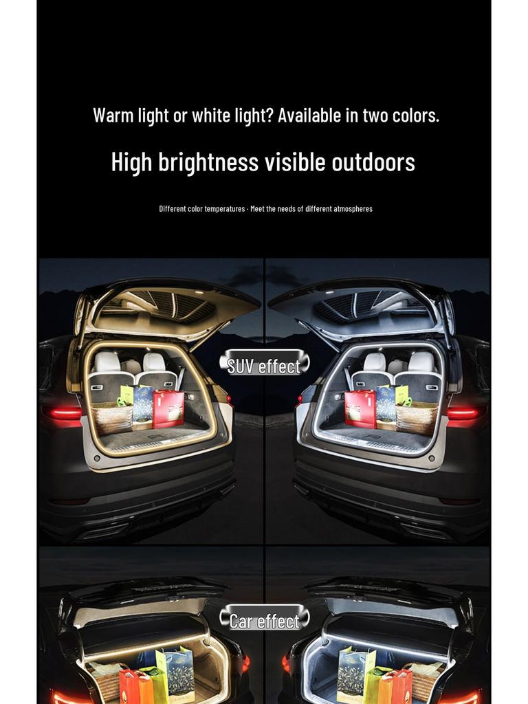 Accessoires Éclairage de Bienvenue à Flux d'Eau dans le Coffre et Éclairage d'Ambiance Intérieur pour Geely Emgrand L
