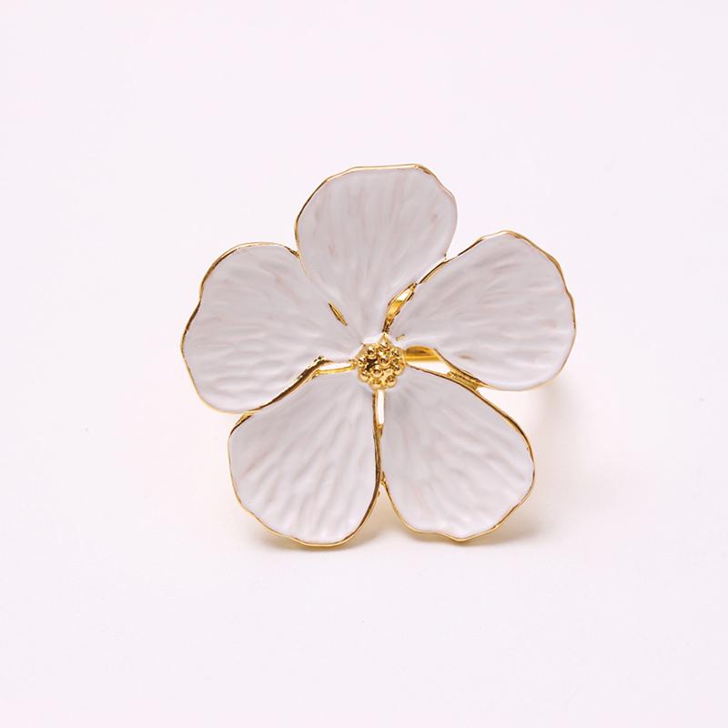 Wedding Simple Plum Napkin Napkin 5 Petals Lucky Flower Napkin Ring Napkin Ring