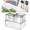 Trainsparent Food Storage Box Rectangular Snack Organizer Fresh Keeping Fridge Container Bin