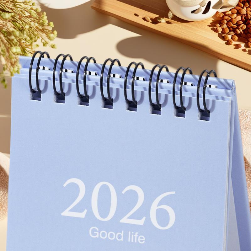 2026 Morandi Color Mini Desk Calendar, Desktop Planning Calendar Memo Message Small Ornament