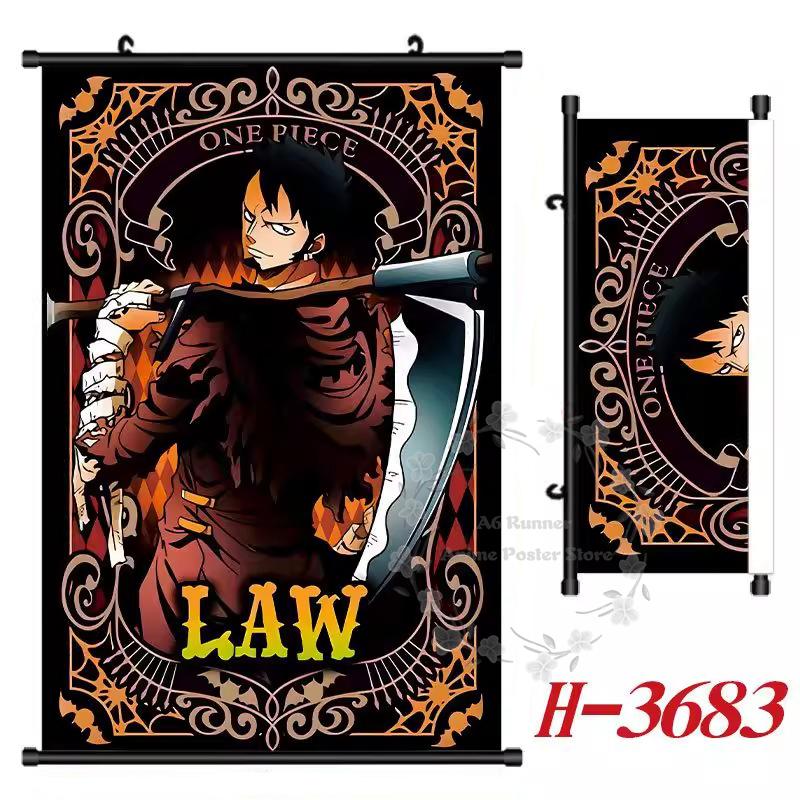 

P-One P-Piece Hd Poster Scroll Painting Peripheral Hanging Painting Bedside Living Room Background Wall Cloth Painting 40x60cm