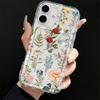 Transparent Flowers Plants Pattern Phone Case for  Mi 13T 14 13 12 12T 11 Lite Poco X6 X3 F5 Pro Shockproof Soft TPU Cover