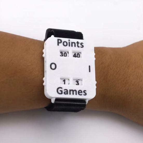Handgelenk-Punktezähler Manuelle Zifferblattanzeige Anzeigetafel mit Armband Tragbarer Punktezähler Zählt Punkte für Pickleball Tennis Schläger Und Padel