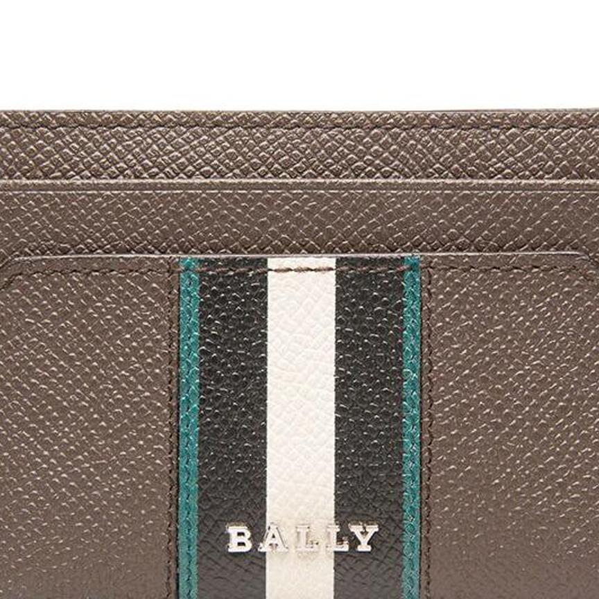 Bally Bhar Vintage Stripe Logo Card Holder Men Accessories Green 6301473