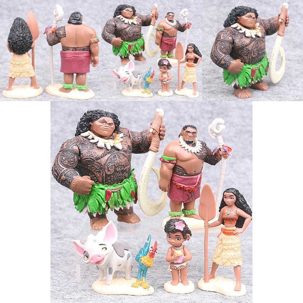 Captivating Moana 6 Pcs Action Figures Dolls Ideal For Playtime And Decoration