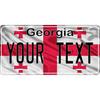 Custom Georgia Flag Waving Metal Sign Waterproof Wall Decor Outdoor Yard Ornament