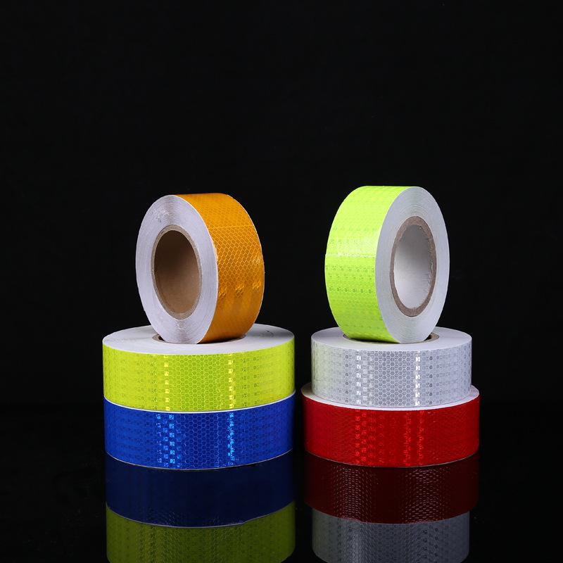 PVC Crystal Color Grid Reflective Car Safety Tape - Nighttime Anti-collision Reflective Stickers