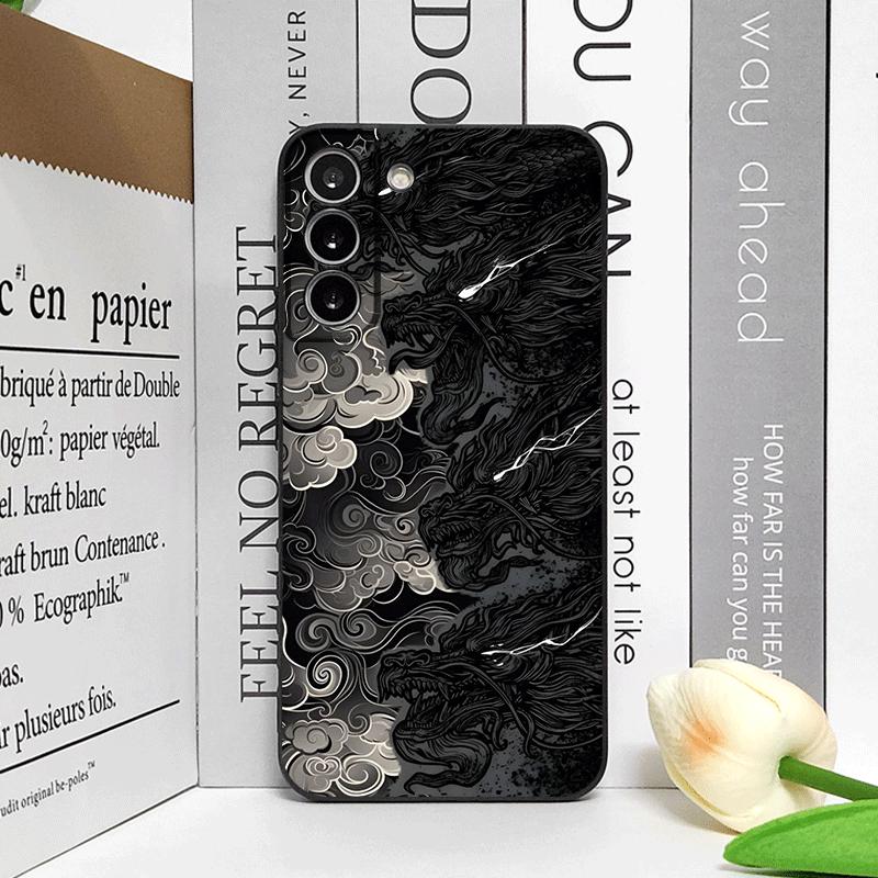 

Aesthetic Stylish Cool Black Dragon Printed Phone Case for Motorola Moto Edge 50 Fusion 60 40 30 Neo G34 G14 G85 G54 Soft Cover Motorola Edge 30 Neo