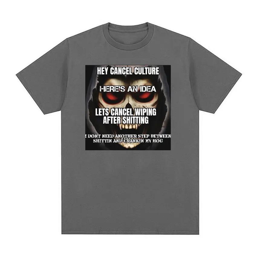 Evil Edgy Skeleton Cancel Culture Graphic T-shirts Funny Dank Meme T-shirt Men Women Harajuku Y2k Vintage Oversized T Shirt Tops