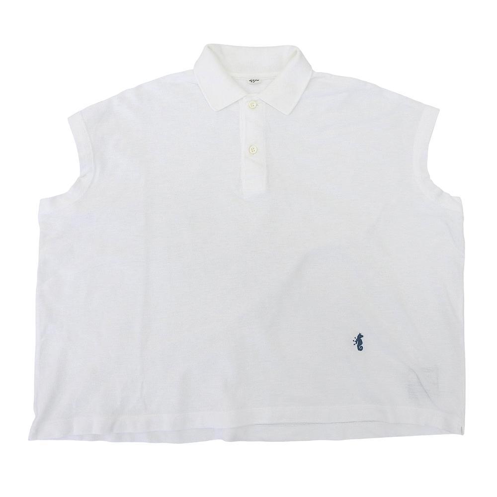 45R Excellent Condition Jinba Canoko 33 Color Horse Polo Shirt, Cotton, Women's, White, 50471381 Tops ― whiteUsed