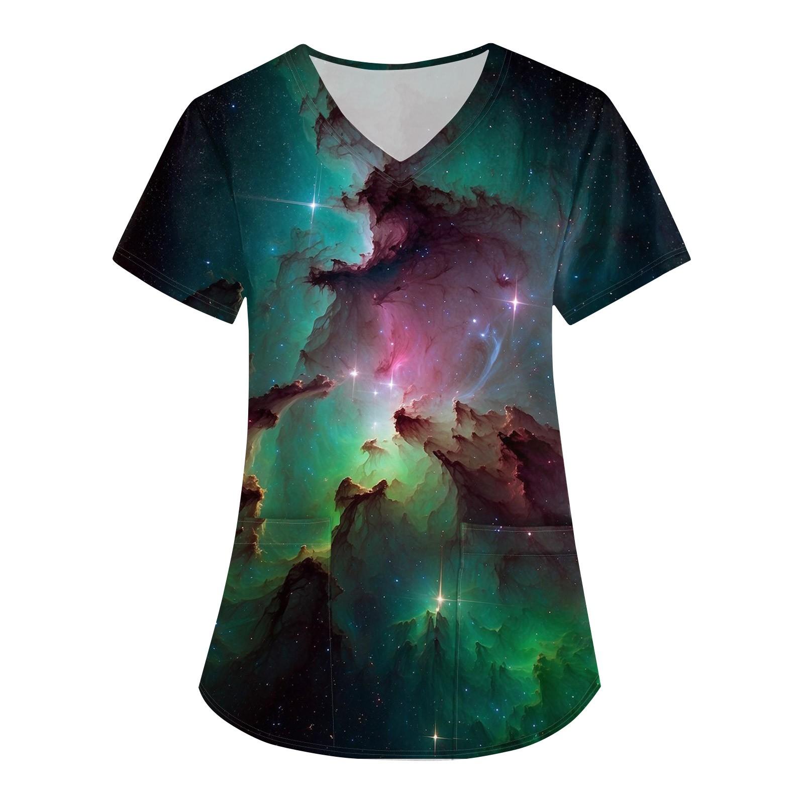 

Женская печатная униформа рабочая униформа с V-образным вырезом и карманами защитная униформа защитная униформа M