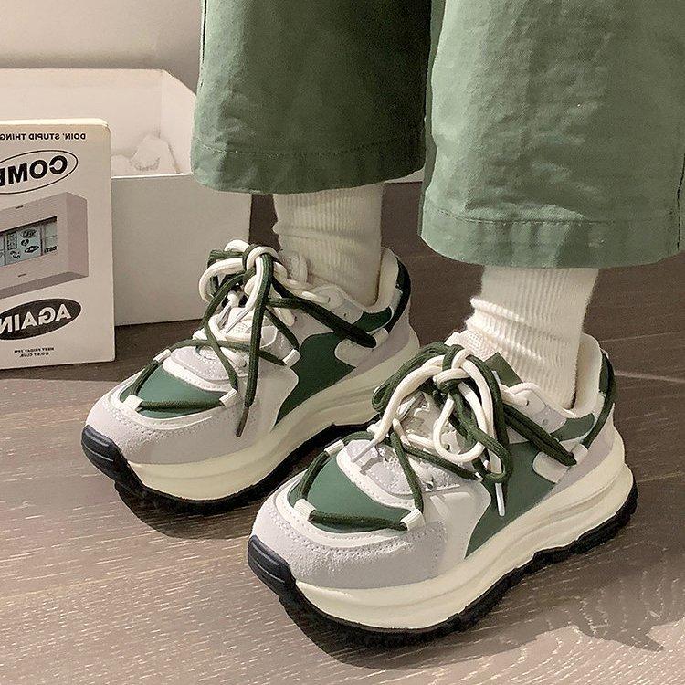 

Campus style soft sole retro casual dad shoes spring and summer new ins trendy casual sports shoes 35 зелёный