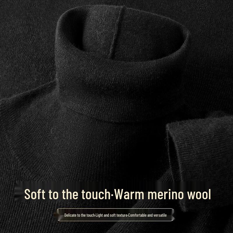 SNOWFLYING Women's Wool Blend High-Neck Knit Sweater