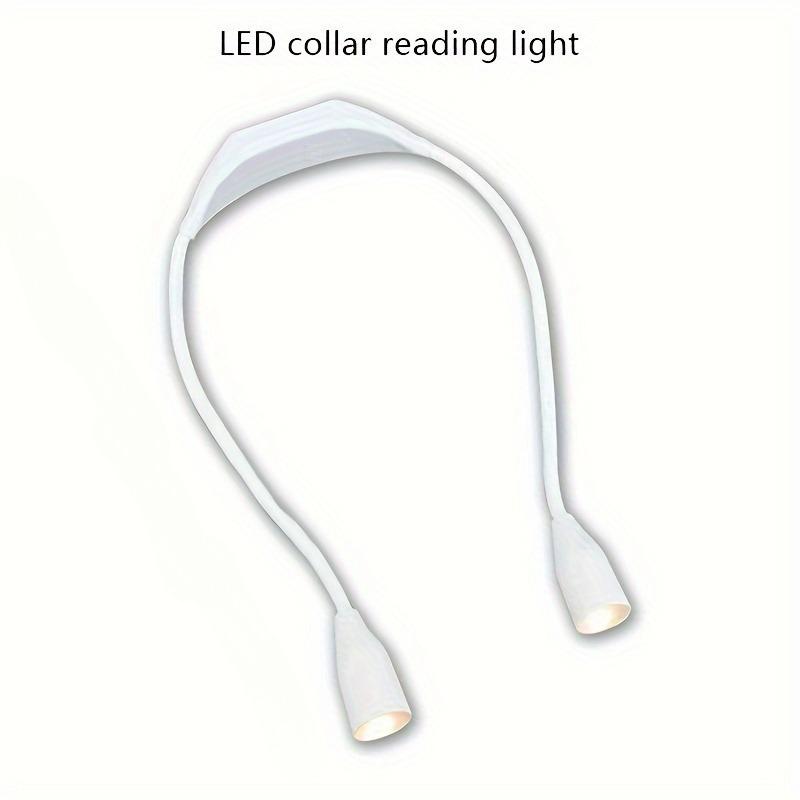 1 LED neck hanging reading light, three-color dimming, portable, 360-degree bending