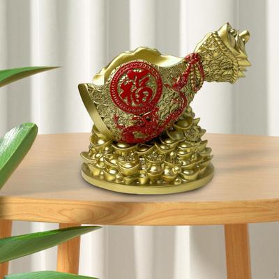 Porte-bouteille chinois en résine, sculpture, portefeuille, sac, décoration d'intérieur