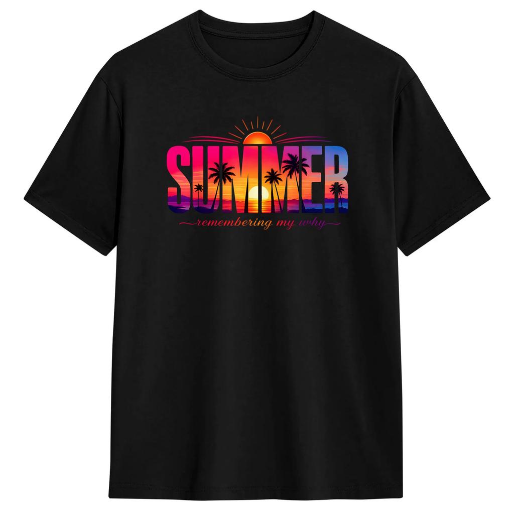 Unisex Summer Remembering My Why Tshirts Cotton Tops Beach Vintage Shortsleeve T Shirt Crewneck Leisure Print Tee Shirt