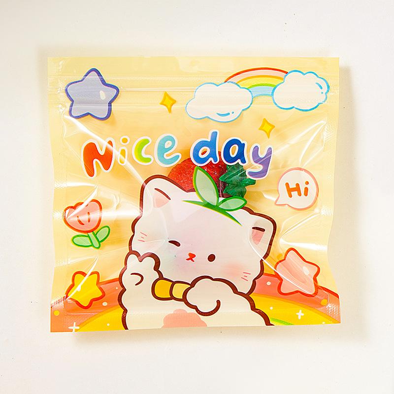 TETP 50Pcs Ziplock Bag With Claer Window Handmade Candy Lollipop Chocolate Macarons Packaging Favors DIY Headdress Bracelet Pack