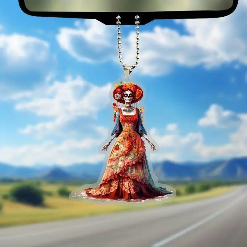 Stunning Car Acrylic Hanging Ornament For Halloween Festive Decor With Style Cartoon