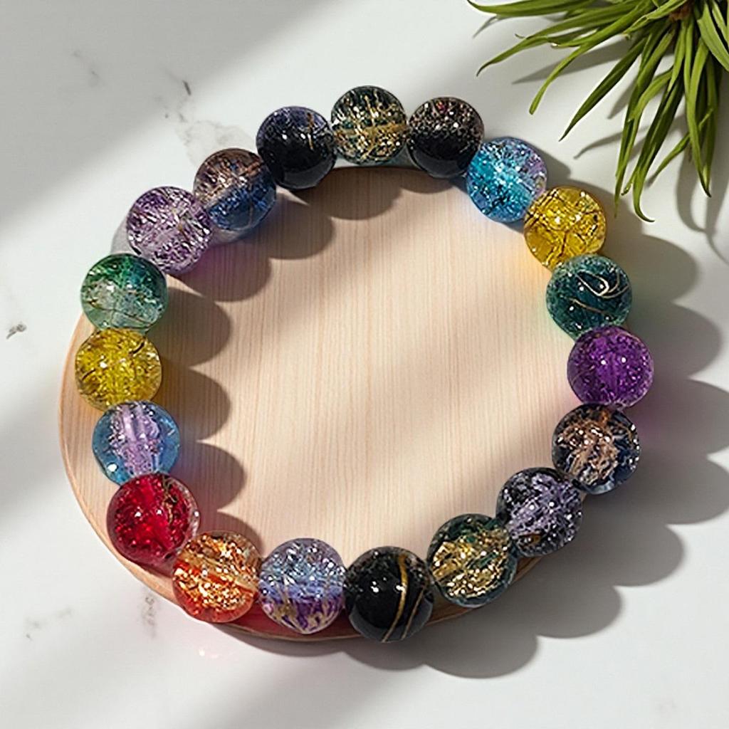 Summer Special Two-Tone Glass Beads Floral Bracelet – Luxurious & Soft Design for Women and Students