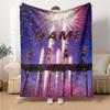 Fireworks Celebration Night Personalized Name Blanket Multi-purpose Personalized Blanket Warmthful Decor for Home Decor Picnics Chair Office