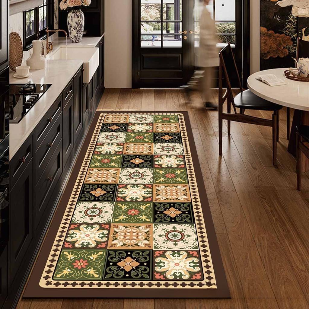 Kitchen Floor Mat Bedroom Living Room Long Bedside Hallway Hallway Soft Washable Carpet Non-slip Bathroom Entrance Doormat Tapis