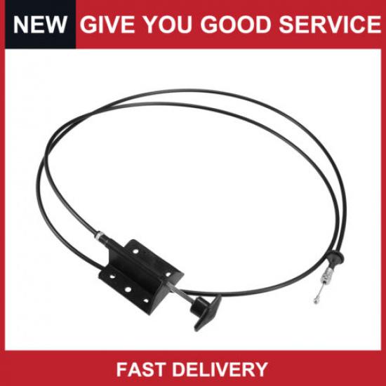 1981-1993 Dodge D150 D250 W150 W250 Ramcharger Hood Release Cable | Black | Plastic | Pack of 1 | Hood Panel