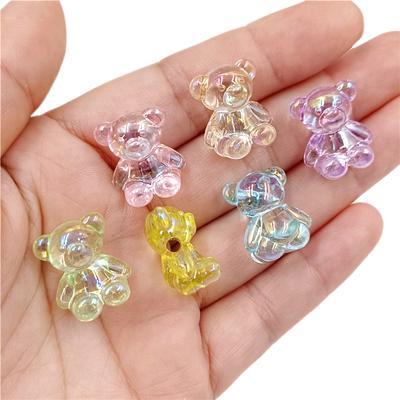 Creative DIY For Necklace Bracelet AB Loose Beads Rabbit Bear Pendant 10Pcs Jewelry Making Wholesale