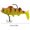 5 Pcs Soft Fishing Baits Lures Pre-Rigged Jig Head Soft Plastic Swimbaits Paddle Tail Swimbaits for Outdoor Fishing yellow leopard print