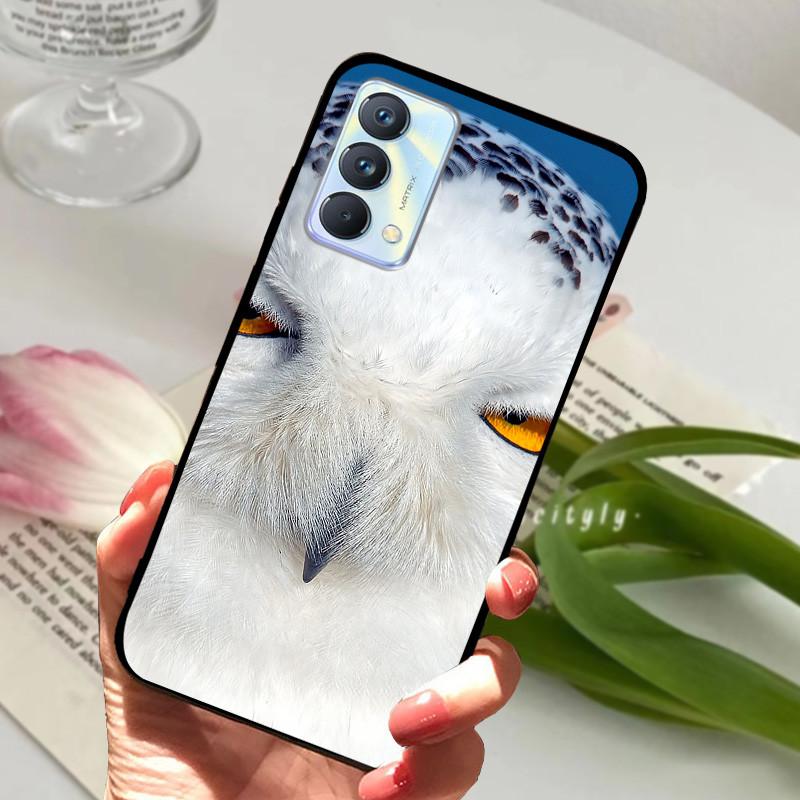 For cover Realme GT Master Case Edition Animal Cartoon Soft Silicone Funda for Realme GT Master Explorer Phone Cover Black Coque