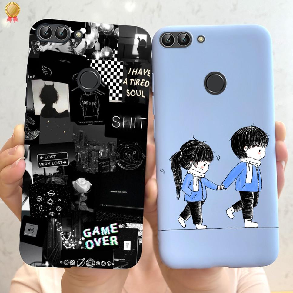Für Huawei P Smart Hülle Niedliche Blume Schwarz Weiches TPU Silikon Bumper Hülle Für Huawei PSmart P Smart 2017 FIG-LX1 Handyhülle Funda