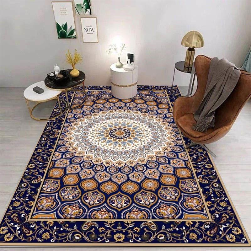 Böhmisch Persisch Großer Flächenteppich Weich Rutschfest Abriebfest für Innen- und Außenmatten Wohnzimmer Schlafzimmer Leicht zu Reinigen