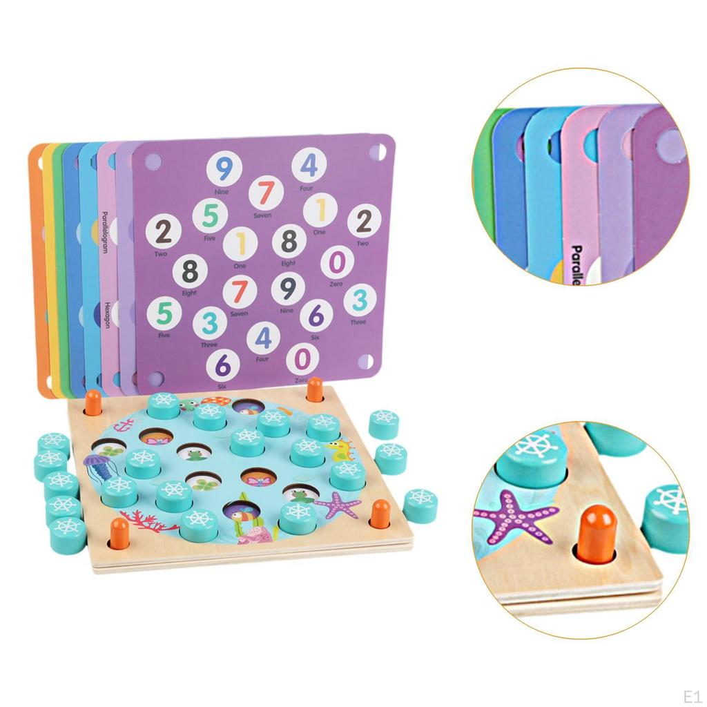 Cartoon Pattern Memory Chess Game, Fun Flip Board Game for Kindergarten Gathering Activity