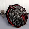 1pc Wolf Head Fashionable Automatic Opening/Closing Folding Umbrella with 8 Bones, Windproof Portable, Daily Use039