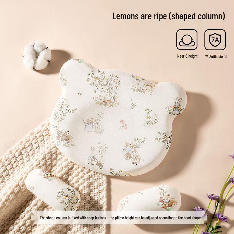 Memory Foam Baby Head Shaping Pillow for Newborns (0-12 Months) - All-Season Use