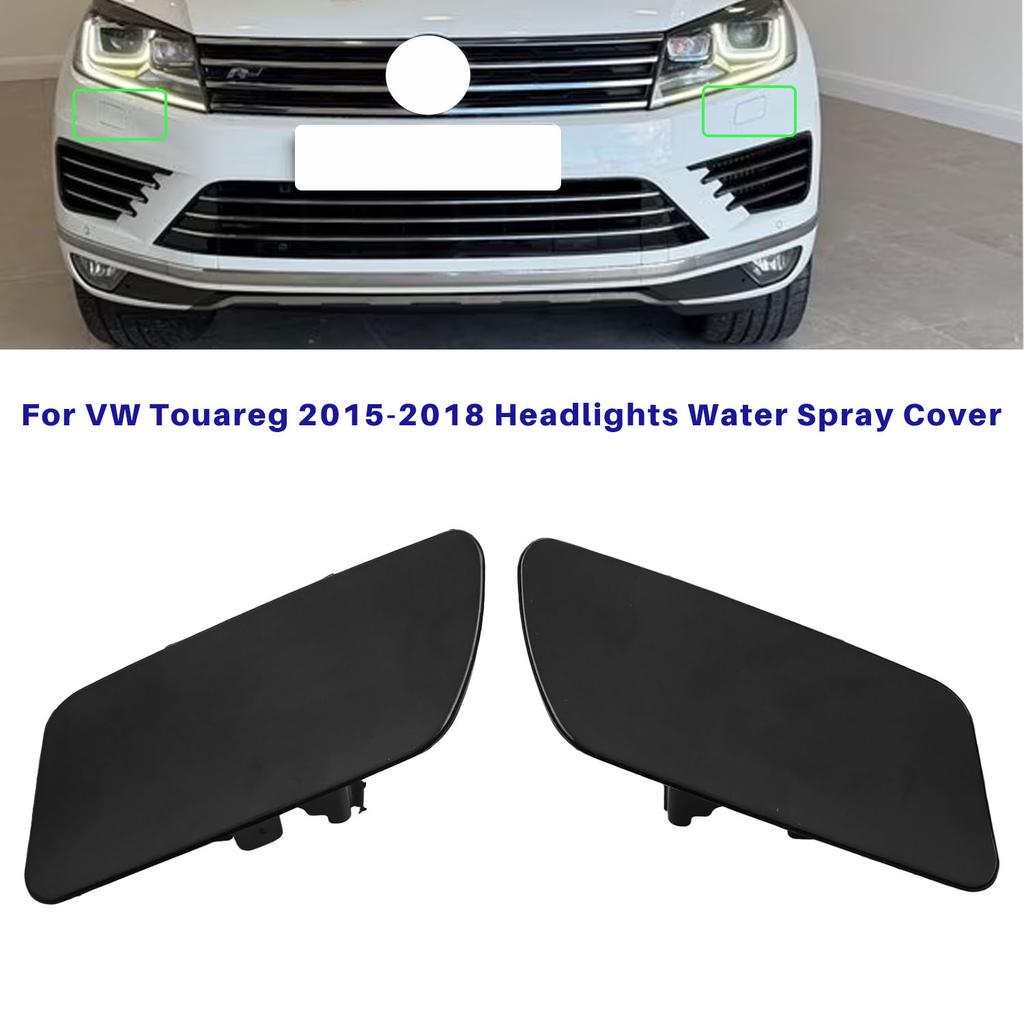 Front Bumper Headlight Washer Spray Cover Left Right Nozzel Cleaning Cap for VW Touareg 2015 2016 2017 2018 7P6807937A/938A