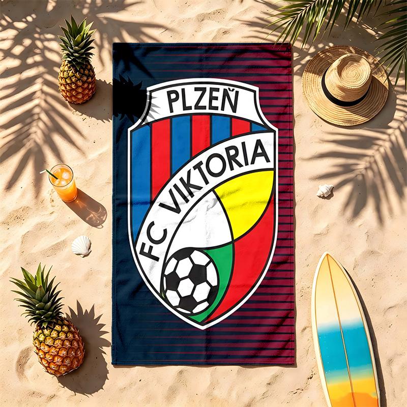 FC Viktoria Plzen (1) Theme Beach Towel Sand Resistant Soft And Comfortable Suitable For The Pool Camping Yoga And Diving A Travel Essential