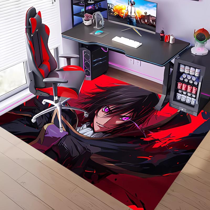 Anime Code Geass -Themed Entrance Mat,Non-Slip Mat Area Rug,Room Decor,Outdoor Decor,Kitchen Rug,Doormat - Machine Washable,Easy to Clean