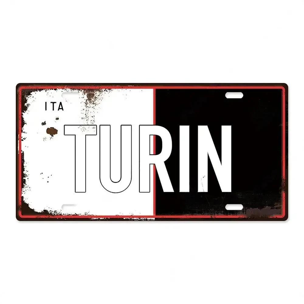 Vintage Famous City Metal Sign Licenses Plate Plaque Tin Sign for Man Cave Bar Pub Club Dad's Garage Workshop Wall Decoration