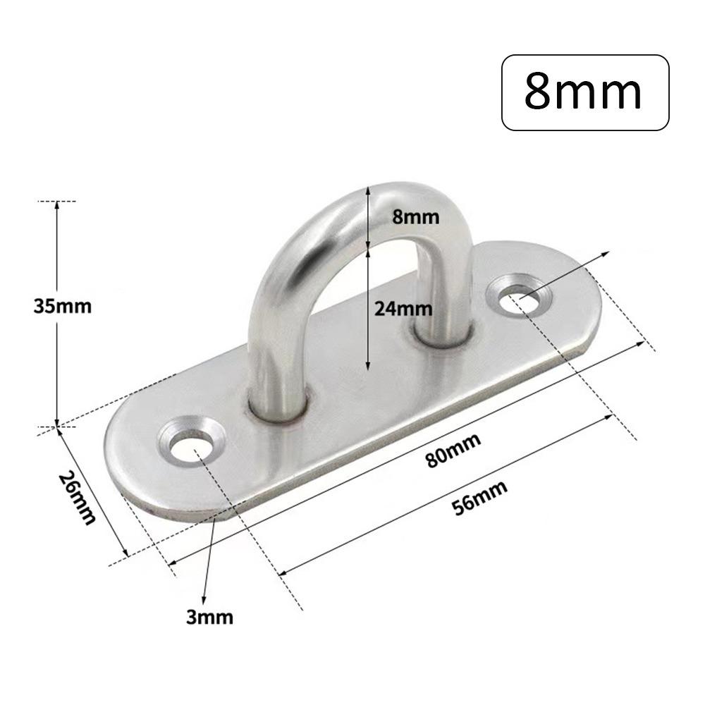 

4 шт. Потолочный крюк из нержавеющей стали, пряжка для крепления к потолку, аксессуар для подвешивания гамака, 5 мм/6 мм/8 мм/9 мм 8mm