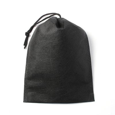 One-piece String Non-woven Pouch 20p Set (25x34.5cm) (black)
