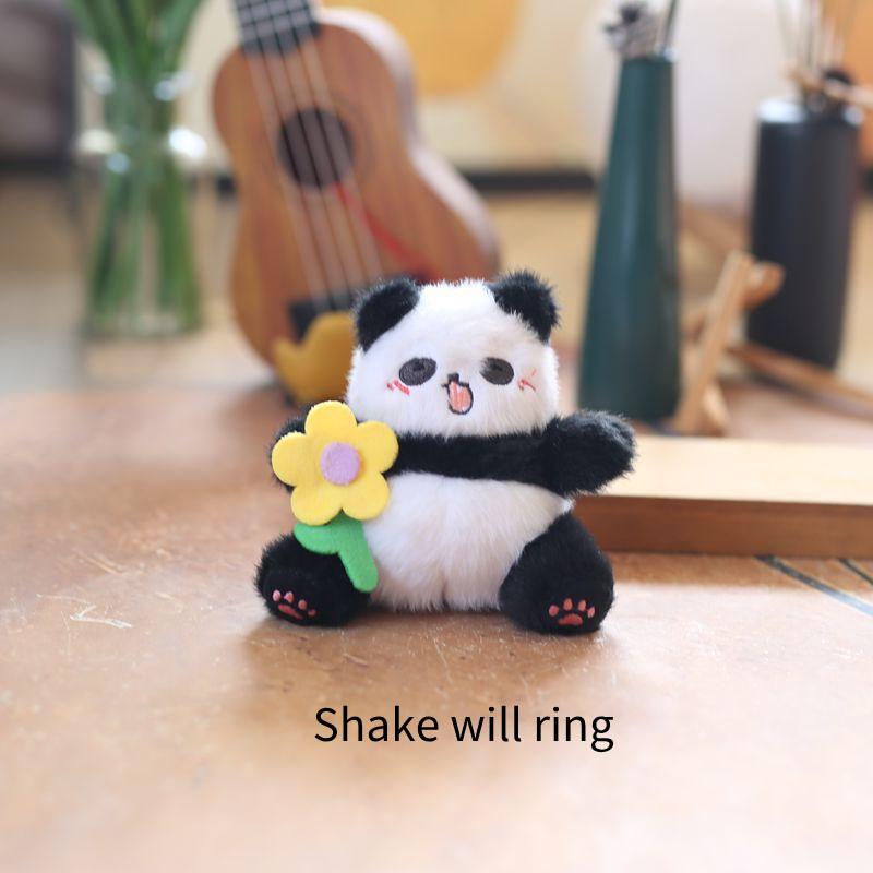 Adorable Panda Plush Keychain Toy With Cute Sounds Perfect For Backpacks And Accessories