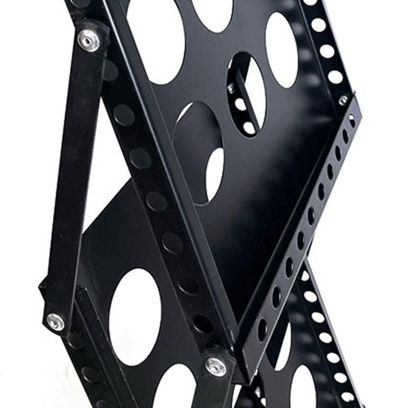 Portable Brochure Holder With Sturdy Iron Construction Quick Setups For Trade Shows And Conferences