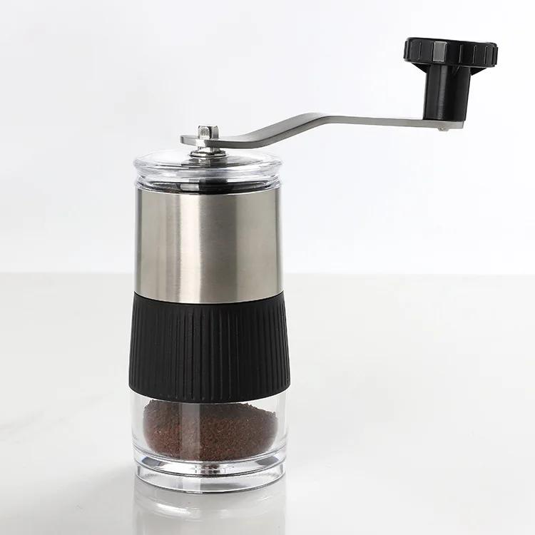 Coffee Machine Mini Hand Cranking Manual Hand Grinding Stainless Steel Ceramic Grinding Core Coffee Grinder Manual Bean Grinder