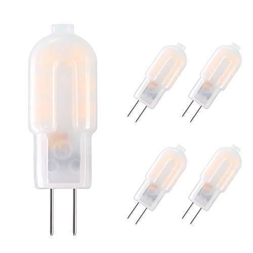 Vicloon G4 LED Ampoule,5-Pack 15W Ampoules Halogènes Équivalentes,Ampoule LED G4 2W Économie Pour Les Ampoules De Hotte,AC-DC 12V